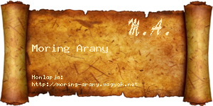 Moring Arany névjegykártya
